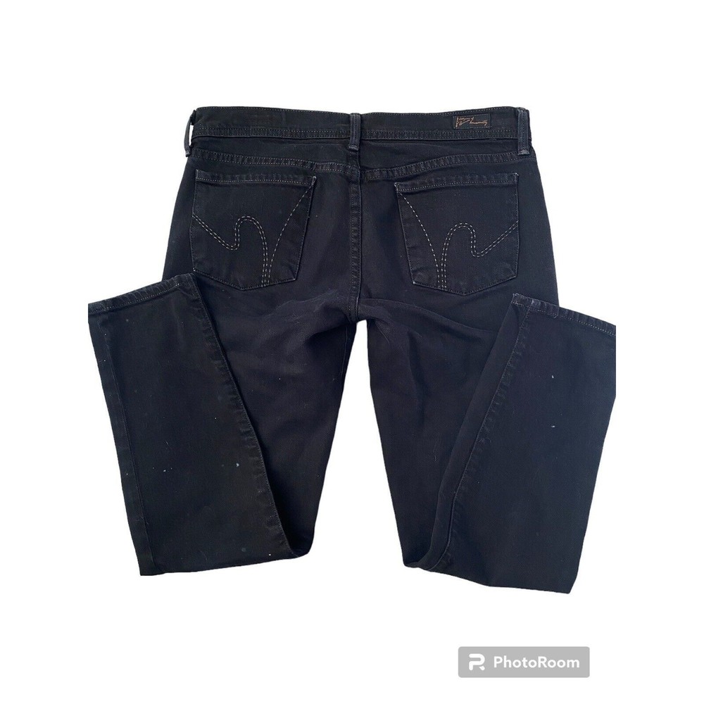 COH Citizens Of Humanity Skinny Low Rise Black Stretch 28 Style 174b-001 READ
